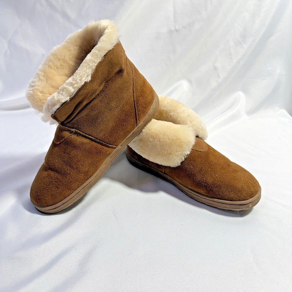 LAMO Women's Chestnut Suede Booties w/Faux Fur Lining 🌺 Size 9